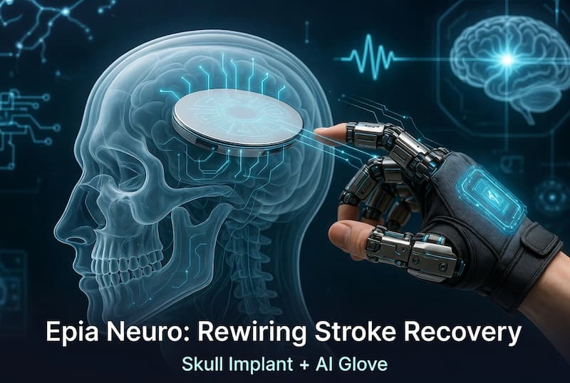 Epia Neuro's Skull Implant and AI Glove Want to Give Stroke Survivors Their Grip Back